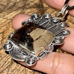 Septarian Dragon Stone Pendant 2 1/2”